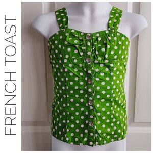 Green Polka Dot Blouse